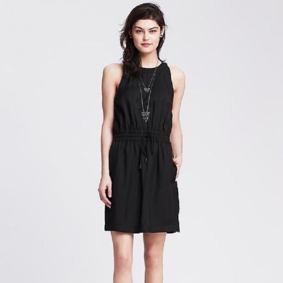 Banana Republic Dresses & Skirts - Banana Republic Black Lucia Drawstring Dress 2